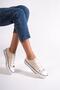 Mbcvs100Bj Flat Sole Lace-Up Women's Beige Cloth Sports Shoes & Sneaker - 4