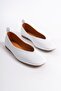 Mubiano Genuine Leather Collection Women's Ballerinas White -Mcmng2480-B - 4