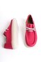 Genuine Leather Mbmtt401-Fs Women's Thick Sole Lacing Detail Fuchsia Loafer - 5