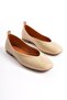 Mubiano Genuine Leather Collection Women's Ballerinas Beige -Mcmng2480-Bj - 5