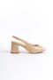 Mbhrn504-N Women's Open Back Patent Leather Nude Heeled Shoes - 3