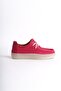 Genuine Leather Mbmtt401-Fs Women's Thick Sole Lacing Detail Fuchsia Loafer - 3