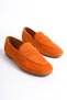 Mubiano Genuine Leather Collection Women's Suede Loafer & Ballerina Orange -Mcmng2103-Orj - 3