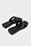 Genuine Leather Mbgvn656S Women's Black Flat Slippers - 6