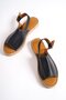 Genuine Leather 601-S Black Women's Espadrille Sandals & Slippers - 2