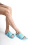 Summer Women's Jelly Matte Blue Flat Slippers-Mstb146-M - 2