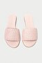 Genuine Leather 655-Pd Women's Straw Look Powder Flat Slippers - 2