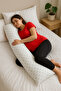 Pregnancy Support Pillow 120x40 Cm 100% Organic Cotton Fabric Zippered Lined Star Model