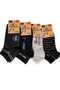 6 Pairs Women Men Unisex Black Booties Socks Ankle Length 6 Pieces