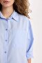 Oversize Wide Fit Poplin Long Sleeve Shirt E2294Axns - 4