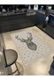 Mosso Stars and Deer Detailed Woven Base Modern Decorative Carpet Mosso166 - 6