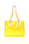 Yellow Shk241 Hologram Printed Pvc Single Compartment Beach, Travel and Picnic Bag - 5