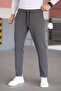 Men's Gray Slim Fit Double Leg Quality Flexible Jogger Trousers