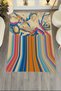 Mosso Multicolored Flowing Colors Detailed Woven Base Modern Decorative Carpet Mosso168 - 3
