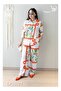 Co-Ord Set – Graphic Box and Floral Printed Shirt and Pant in Cotton-Polyester Blend. - 7