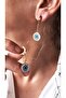 Flower Figured Gold Color Steel Earrings - 2