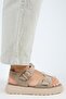 Vena Women's Genuine Leather Buckle Mink Sandals
