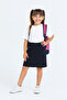 Girl's Drawstring Waist School Camisole Shorts Skirt Navy Blue G2025-1 - 3
