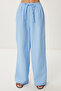 Muslin Palazzo Trousers Sky Blue Lmx0008 - 4