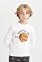 Boy's Pajama Set Printed Long Sleeve Top Long Bottom D5211A824Wn - 4