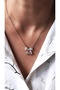 Ribbon Figured Stone Steel Necklace - 2
