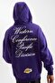 Defactofit Nba Los Angeles Lakers Oversize Wide Fit Hooded Back Printed Sweatshirt D0671Ax24Au