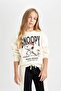 Girl's Snoopy Oversize Wide Fit Crew Neck Sweatshirt 3168171 - 3