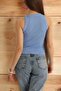 Short Sleeve Strap Halter Neck Ribbed Bady Undershirt - Comfortable Fit - Length 50 cm - 4