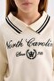 Girl's Relax Fit Polo Neck Printed Sweatshirt D0702A824Au - 5
