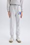 Boys Nba Wordmark Gray Jogger Sweatpants with Elastic Waist and Pockets D4259A824Wn - 4