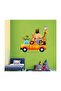 Travel With Fun Animals Kids Room Wall Sticker - 3