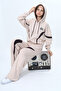 Trend Oversize Girl's 100% Cotton Garnished Tracksuit Set – Zippered Model-315 - 5