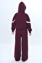 Trend Oversize Girl's 100% Cotton Garnished Tracksuit Set – Zippered Model-315 - 5