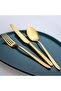 9401 Twist Titanium Gold 12-Person Fork Spoon Knife Set 500.01.01.6564