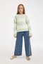 Girls' Striped Crew Neck Hair Braided Sweater Sweater B1925A824Au - 2