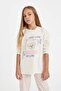Girl's Pajama Set Bear Printed Long Sleeve Top Long Bottom 3166544 - 3