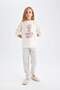 Girls' Pajama Set Printed Long Sleeve Top Elastic Waist Long Bottom (24 Au) - 2