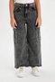 Girls Wide Leg Cargo Pocket Wide Loose Leg Jean Pants C8541A824Au - 4
