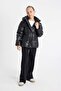 Girls' Waterproof Hooded Zipper Snap Inflatable Coat C5496A824Au - 7