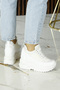 Tatyana White Stone Hidden Wedge Casual Shoes - 5