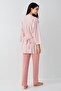 Women's Retro Pink 3-Piece Pajamas Suit, 50% Cotton 50% Modal Fabric - 5
