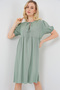 Women's Lace-Up Midi Dress 2575 - Çağla