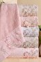 Bamboo 50X90 cm Süzine Bürümcük 3 D Embroidered 6-Piece Pvc Boxed Hand Face Towel - 2