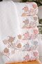 Bamboo 50X90 cm Süzine Bürümcük 3 D Embroidered 6-Piece Pvc Boxed Hand Face Towel - 2