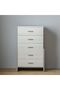 Barney Chest of 5 Drawers - Elegant Beige/Brown Bedroom Storage - Durable Wood with 2-Year Warranty - 2