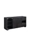 Walder Buffet Cabinet with Glass Door - Black Engineered Wood Dining Room Storage, 152x420x76cm - 2