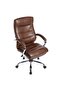 Harland High Back Office Chair - Dark Brown L74.5xW63.5xH112-119.5cm - 7