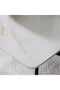 Calus Center Table - Sintered Stone Milky White & Black, Metal & Engineered Board, 120x60x45cm - 3