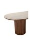 Austria 1 + 8 Seater Dining Set - Natural Walnut/Beige - 6