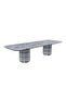 Fortville 1+10 High Gloss Dining Set - Light Grey / Brushed Light Gold - 3